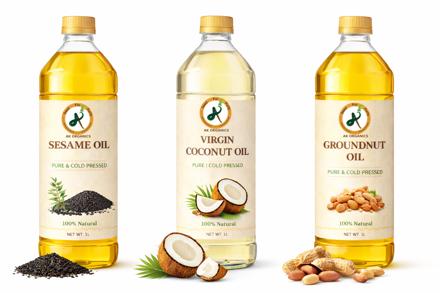 AK Organics Cold Pressed Oils